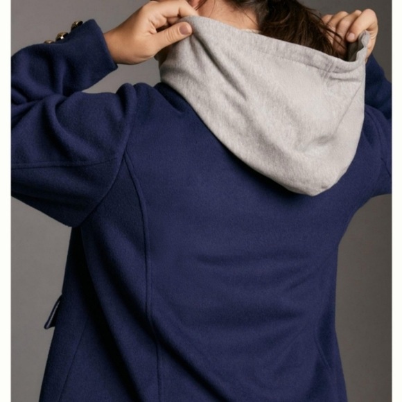 Anthropologie Maeve Twofer Hoodie Peacoat - Picture 11 of 14